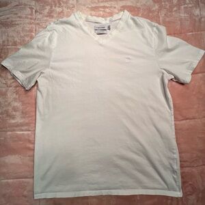 Calvin Klein White V-Neck Tee